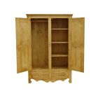 Harmónia fenyő gardróbszekrény 2 ajtós 2 fiókos